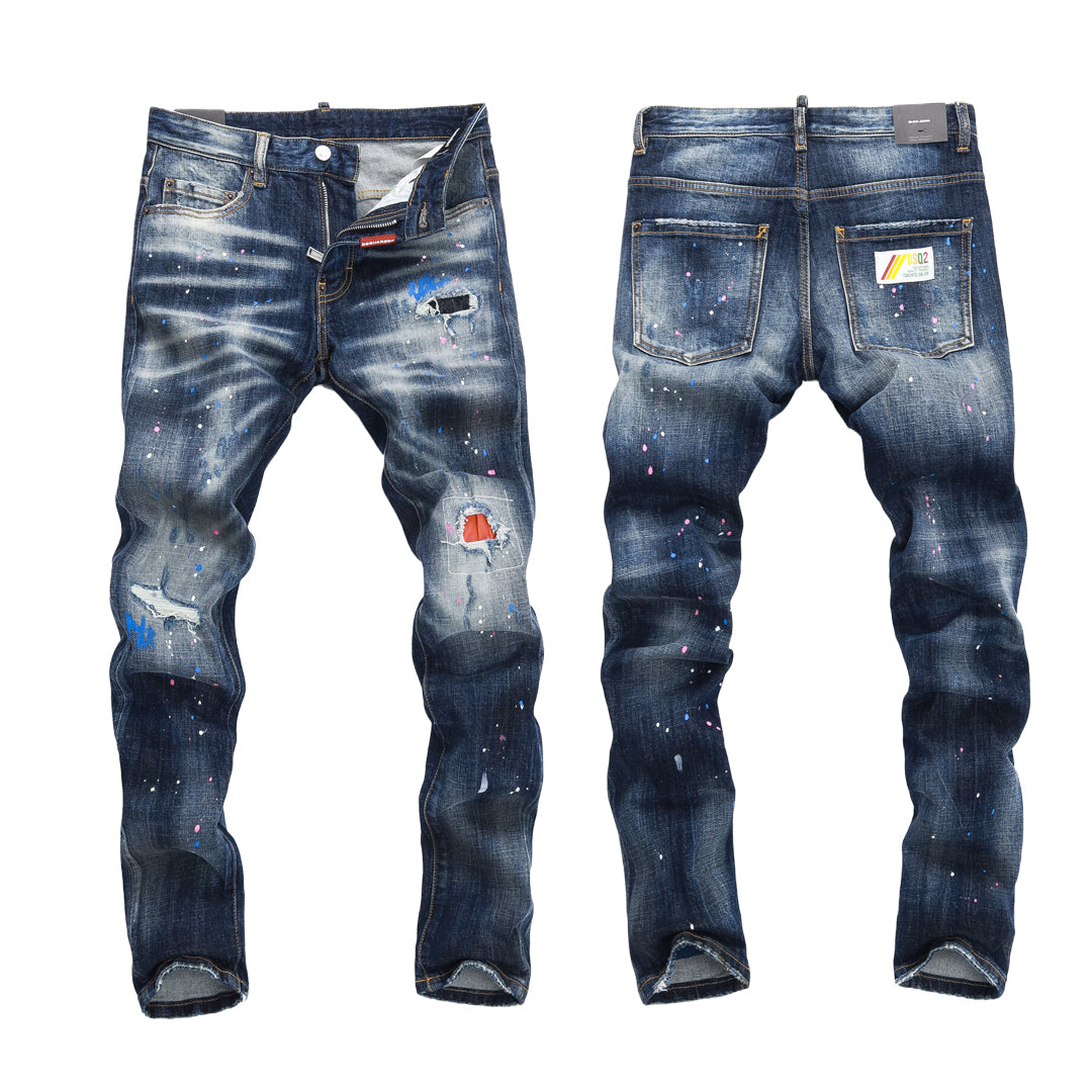 SOLA-DSQ2 2024ss Spray Paint Jeans 