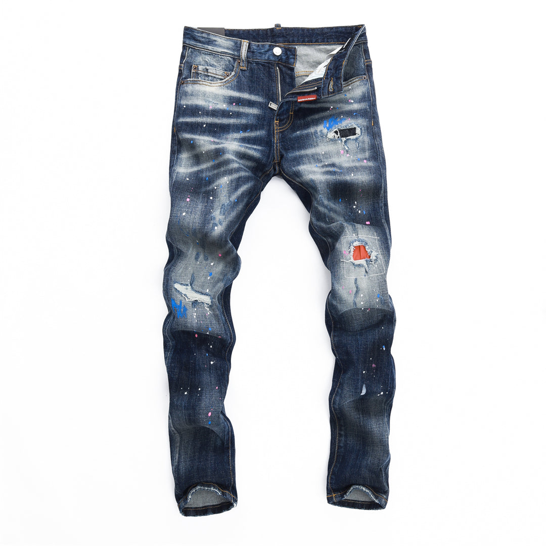 SOLA-DSQ2 2024ss Spray Paint Jeans