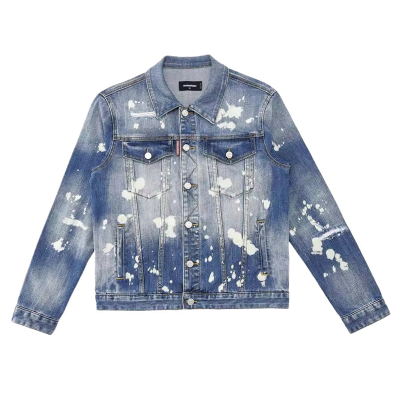 SOLA-DSQ2 2024ss Ink splash Denim Jacket