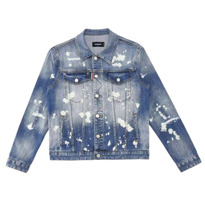 SOLA-DSQ2 2024ss Ink splash Denim Jacket