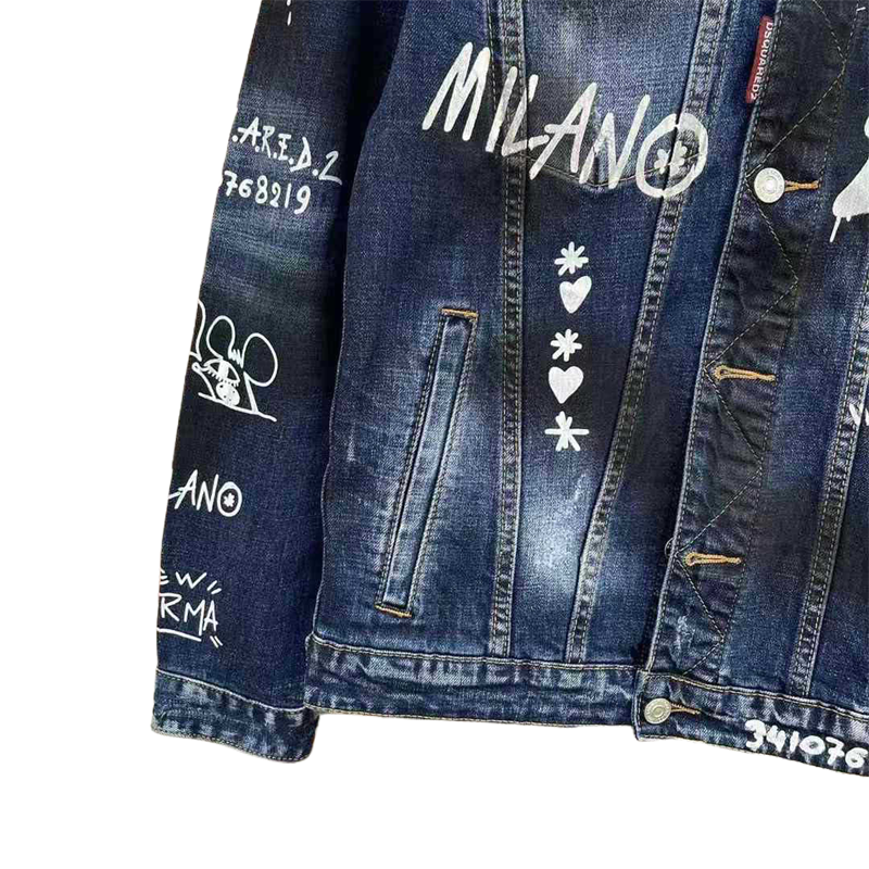 DSQ2 2024ss Man Letters Denim Jacket