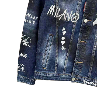 DSQ2 2024ss Man Letters Denim Jacket