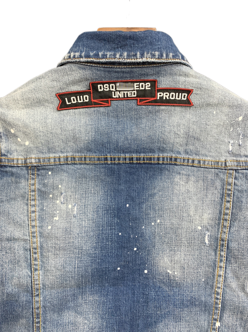 SOLA-DSQ2 2024ss Man Badge Denim Jacket