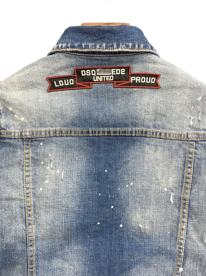 SOLA-DSQ2 2024ss Man Badge Denim Jacket