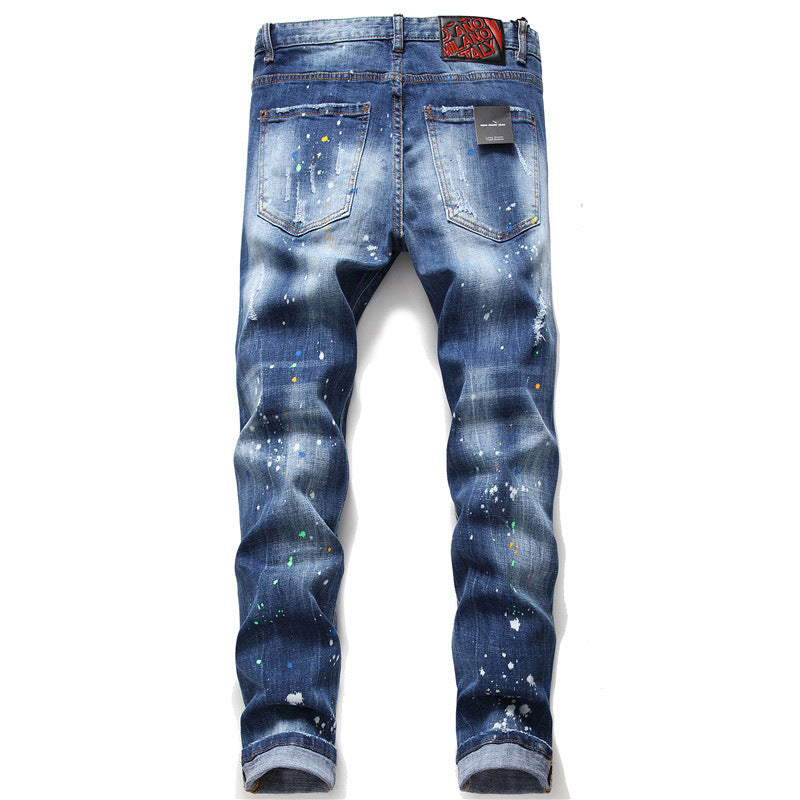 SOLA-DSQ2 Embroidery holes Jeans