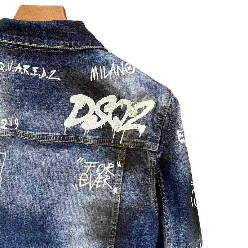 DSQ2 2024ss Man Letters Denim Jacket