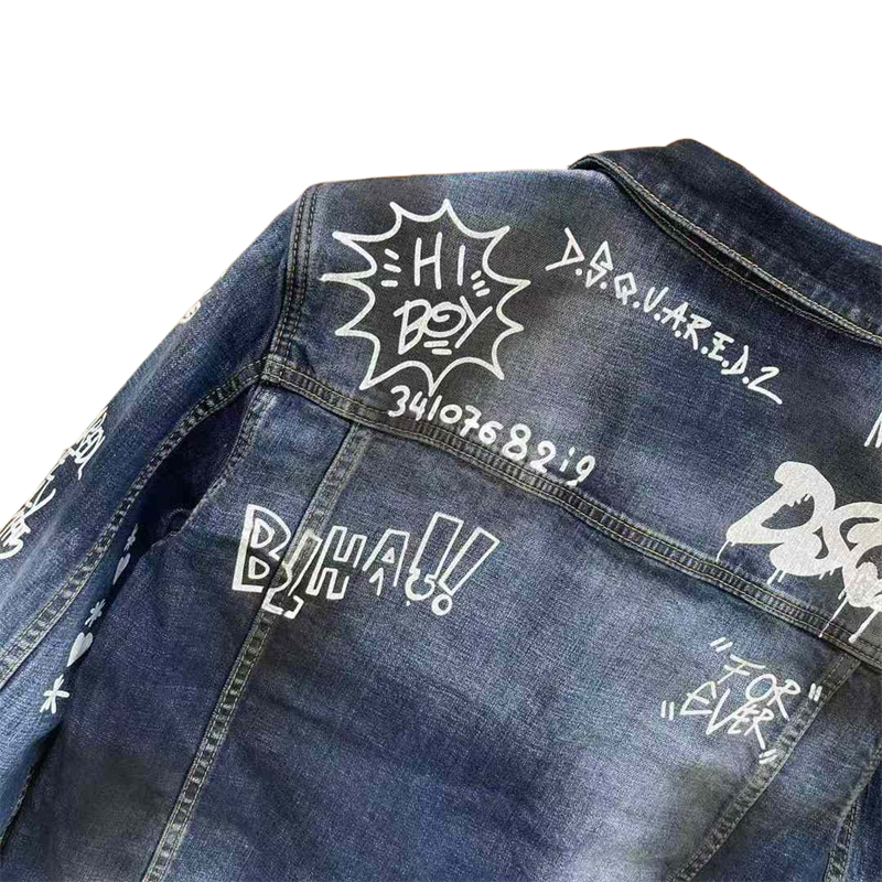 DSQ2 2024ss Man Letters Denim Jacket