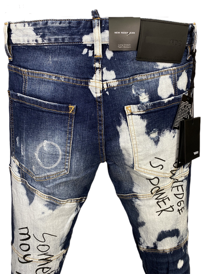 D2 Man Ink Splash Hole Jeans