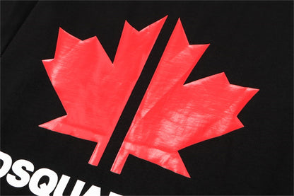 New-D2 Maple Leaf Print T-shirt