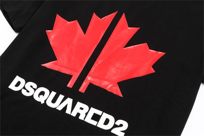 New-D2 Maple Leaf Print T-shirt