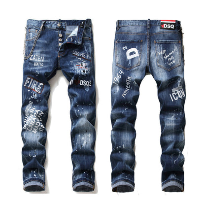 SOLA-DSQ2 24ss printing Jeans