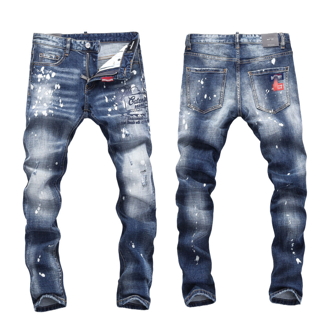 SOLA-DSQ2 Ink splash 2024ss Jeans