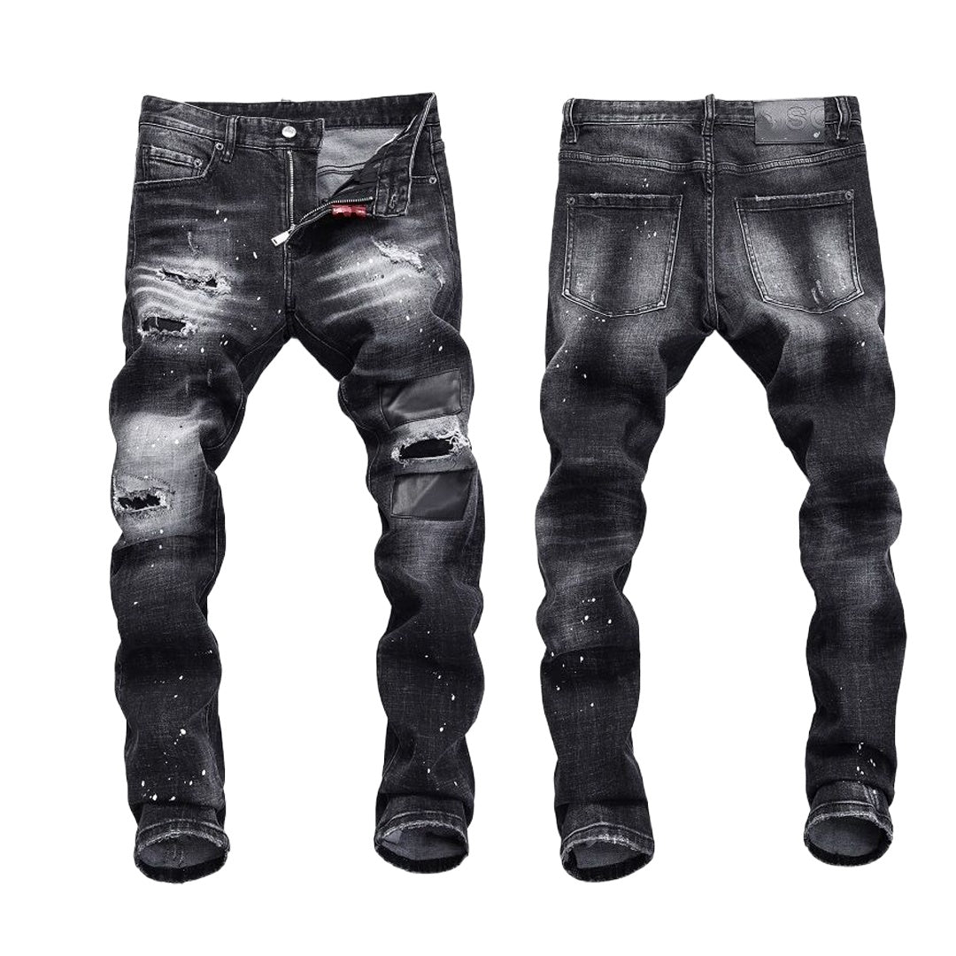 SOLA-DSQ2 Hole spray ink wash Jeans