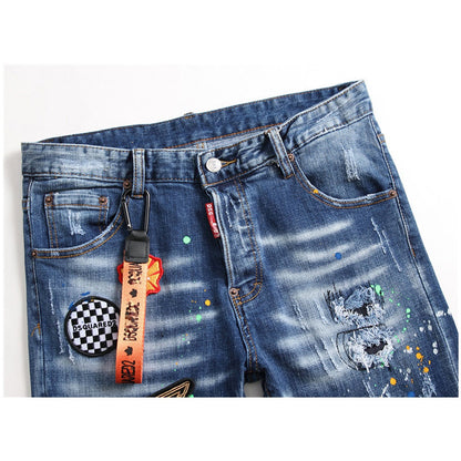 SOLA-DSQ2 Embroidery holes Jeans