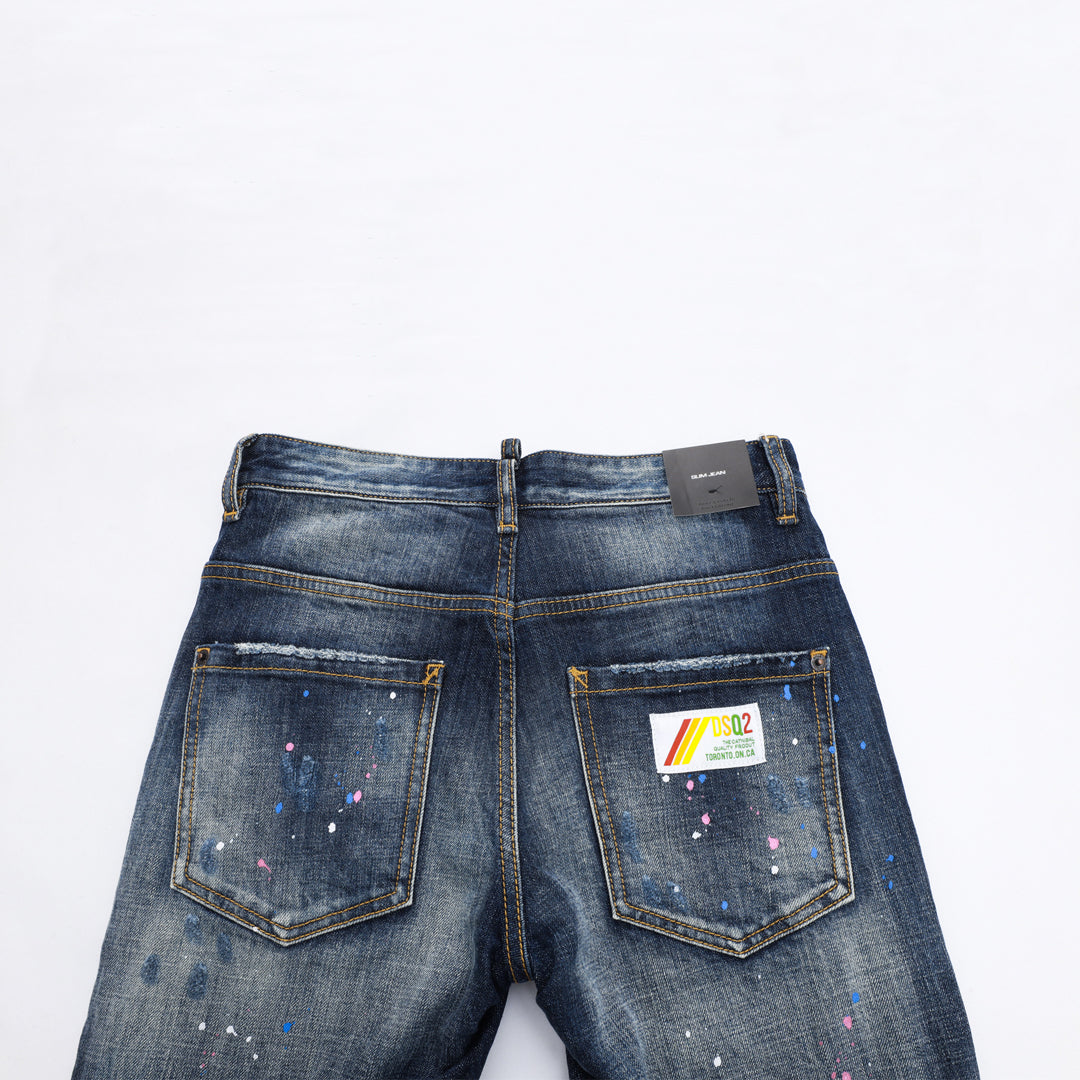 SOLA-DSQ2 2024ss Spray Paint Jeans 