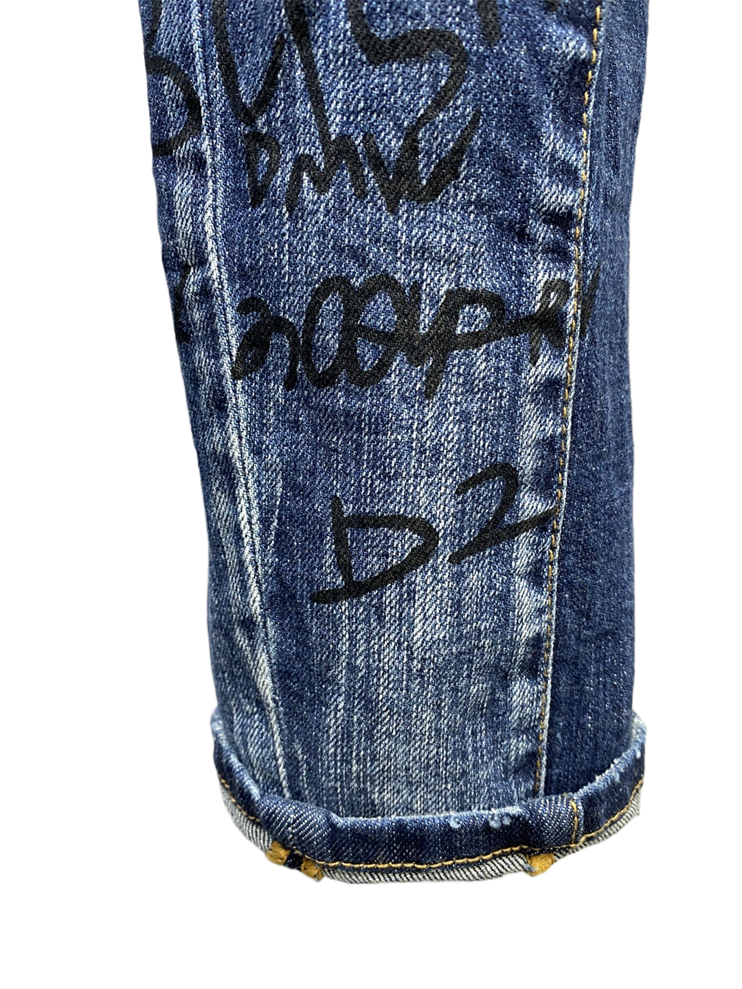 D2 Man Ink Splash Hole Jeans