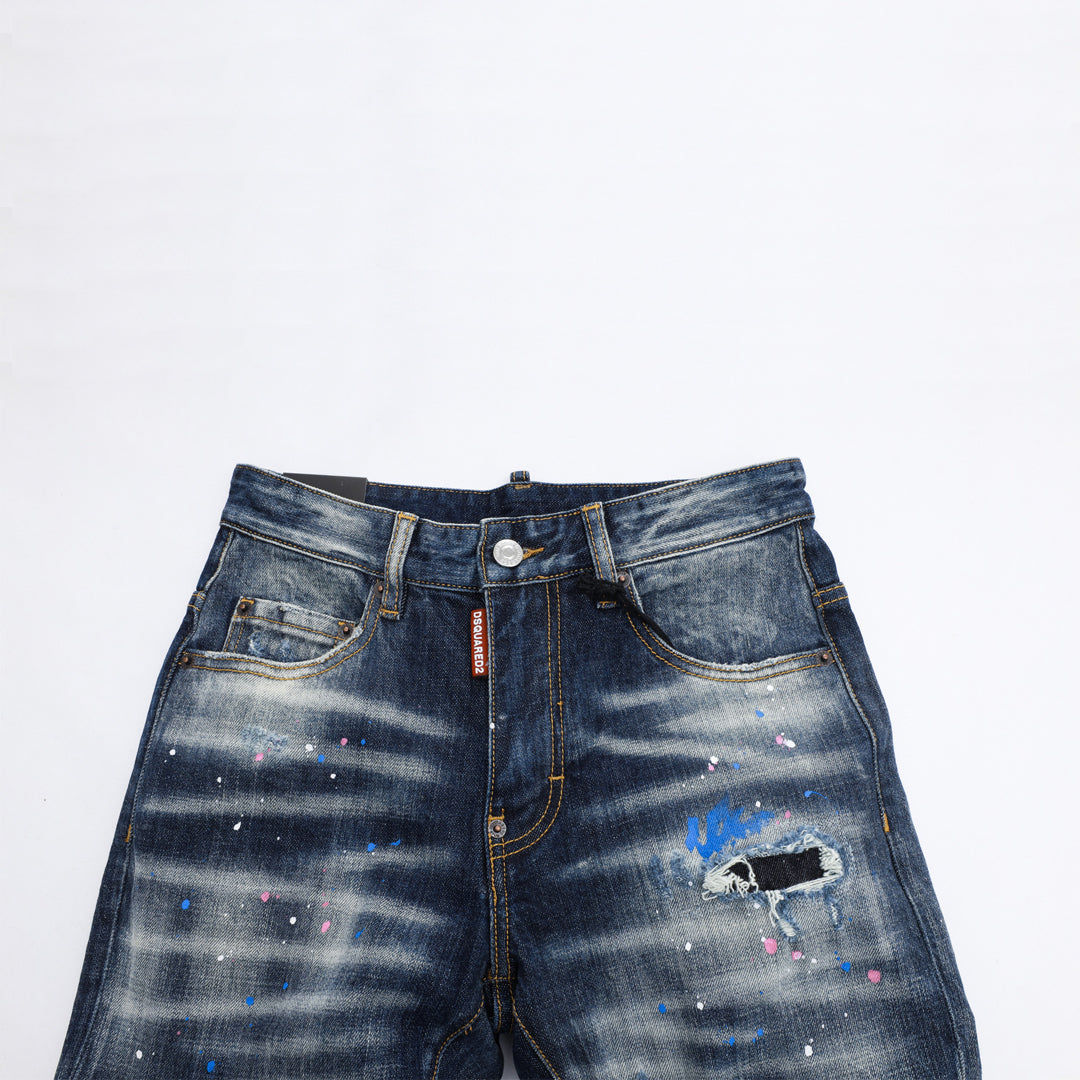 SOLA-DSQ2 2024ss Spray Paint Jeans 