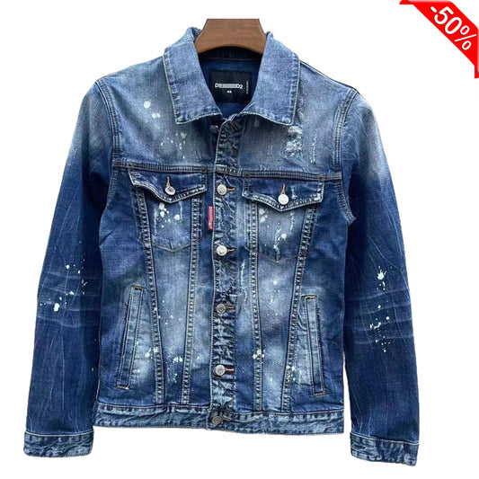 DSQ2 2024ss Man Hole Denim Jacket