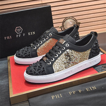 PP New Men's Skull Diamond Sneakers