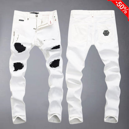 PP White Hole Jeans #8378