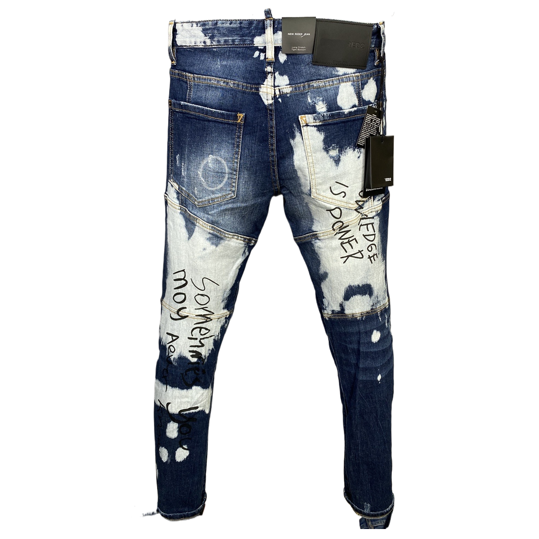 D2 Man Ink Splash Hole Jeans