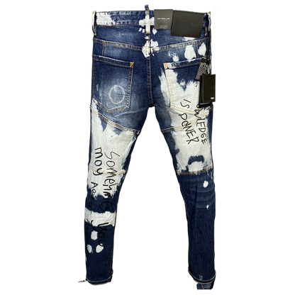 D2 Man Ink Splash Hole Jeans