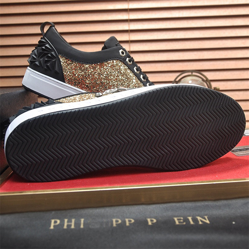 PP New Men's Skull Diamond Sneakers