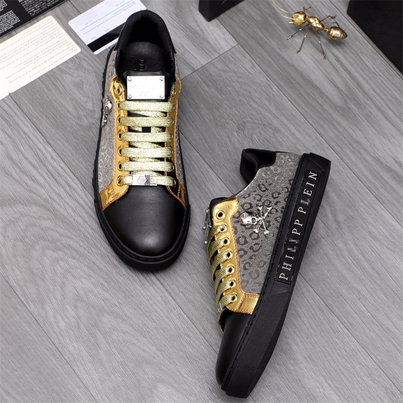 PP Men New Men's Skull Diamond Sneakers