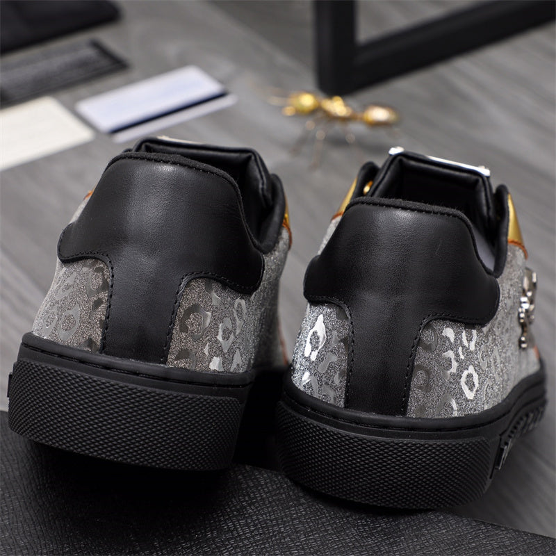 PP Men New Men's Skull Diamond Sneakers