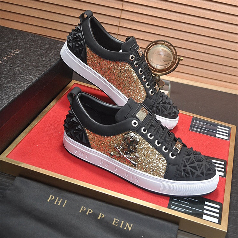 PP New Men's Skull Diamond Sneakers