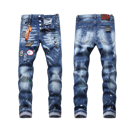 SOLA-DSQ2 Embroidery holes Jeans