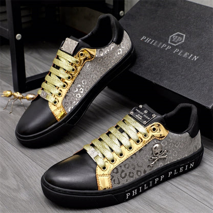 PP Men New Men's Skull Diamond Sneakers