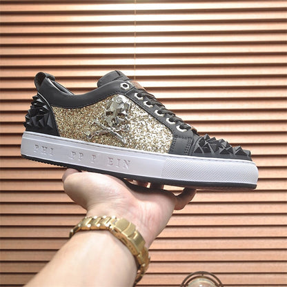 PP New Men's Skull Diamond Sneakers