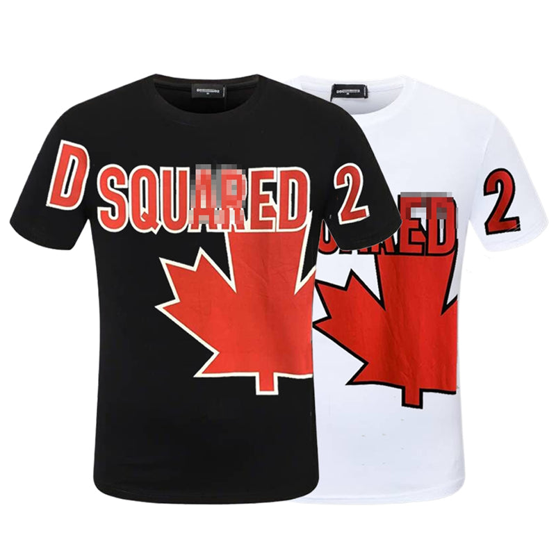 New-D2  Maple Leaf LOGO Cotton T-shirt