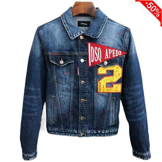 SOLA-DSQ2 2024ss Man Embroidery Denim Jacket