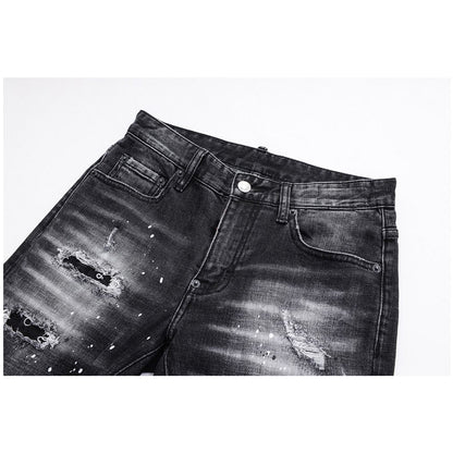 SOLA-DSQ2 Hole spray ink wash Jeans