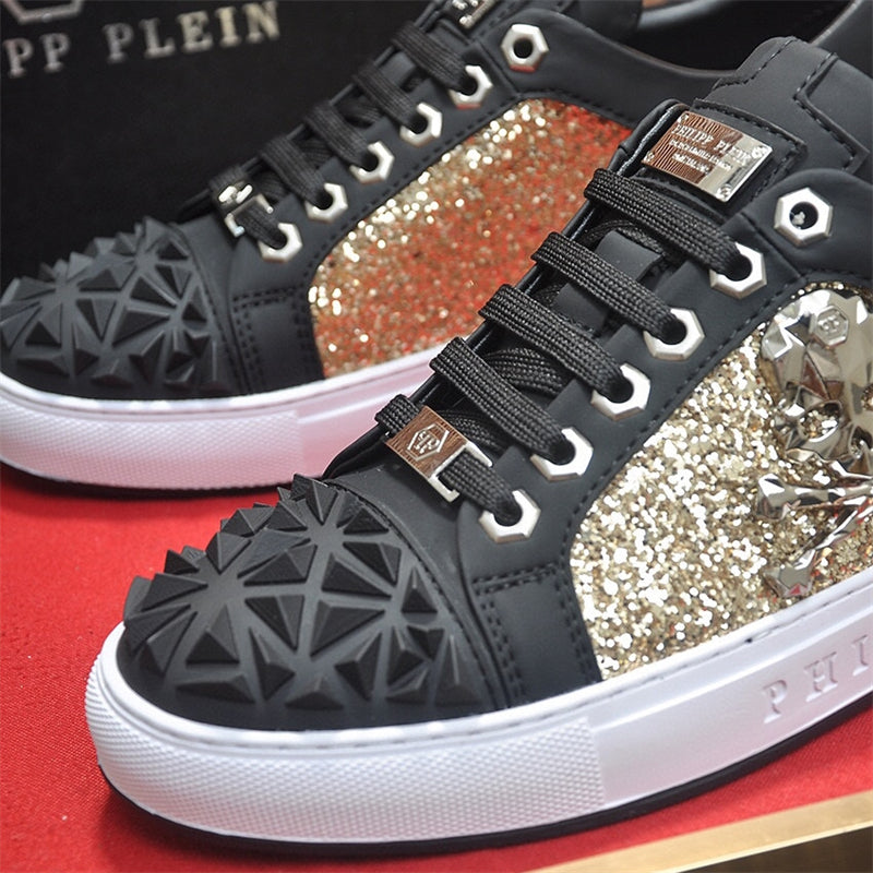 PP New Men's Skull Diamond Sneakers