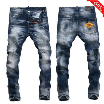 SOLA-DSQ2 2024ss Washed Holes Jeans