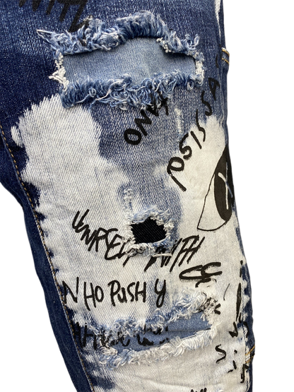 D2 Man Ink Splash Hole Jeans