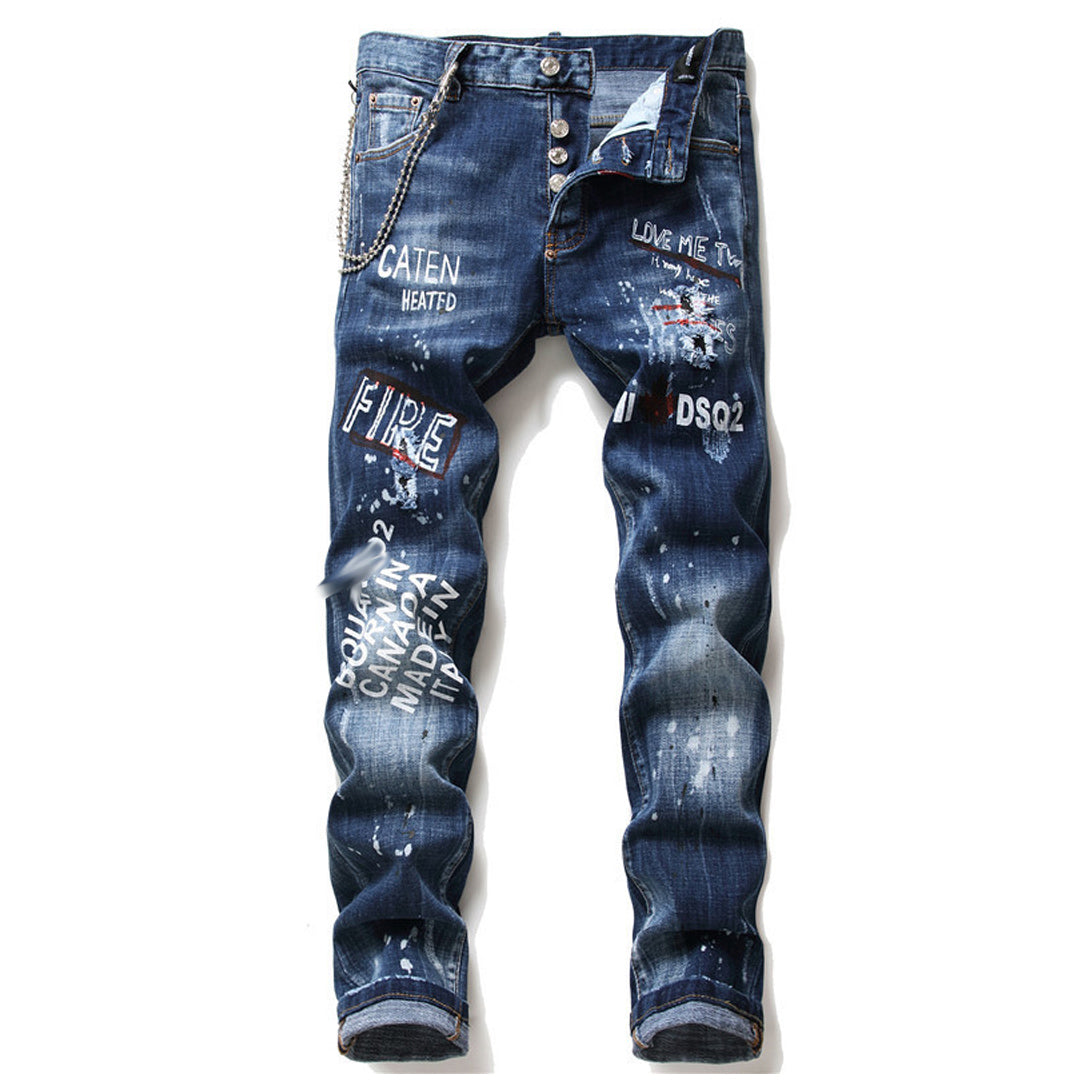 SOLA-DSQ2 24ss printing Jeans