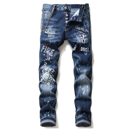 SOLA-DSQ2 24ss printing Jeans