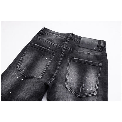 SOLA-DSQ2 Hole spray ink wash Jeans