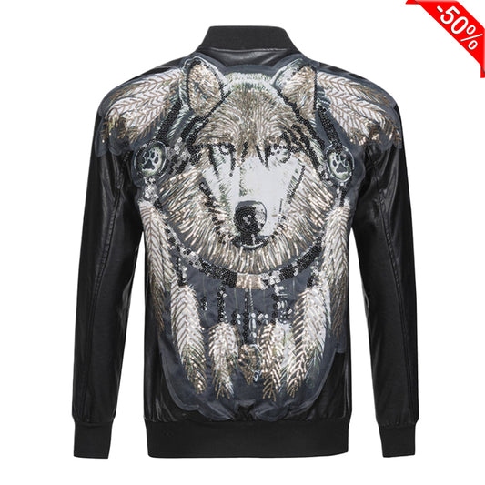 SOLA-PP Wolf Totem Motorcycle Leather Jacket