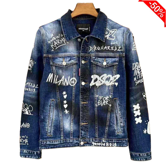 DSQ2 2024ss Man Letters Denim Jacket