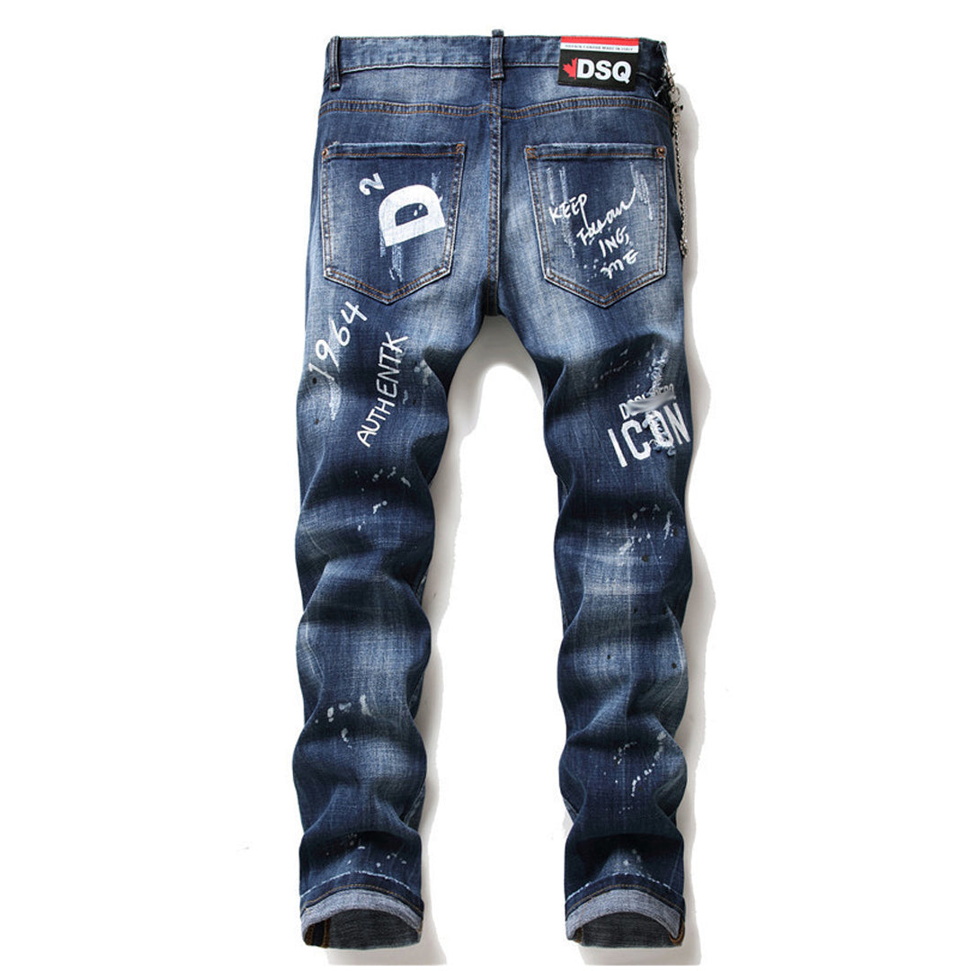 SOLA-DSQ2 24ss printing Jeans