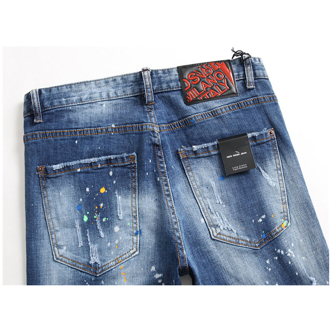 SOLA-DSQ2 Embroidery holes Jeans