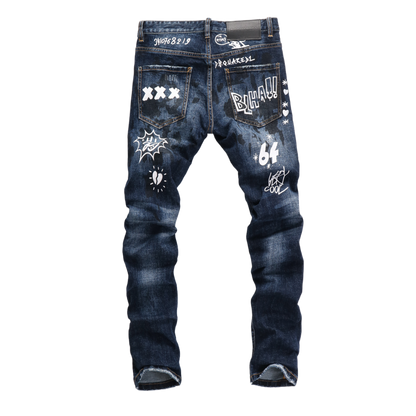 SOLA-DSQ2 New Man Graffiti Jeans