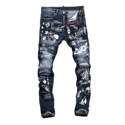 SOLA-DSQ2 New Man Graffiti Jeans