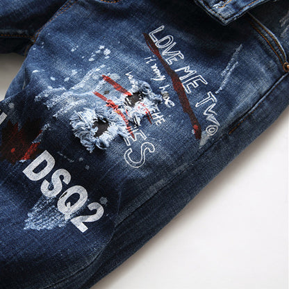 SOLA-DSQ2 24ss printing Jeans