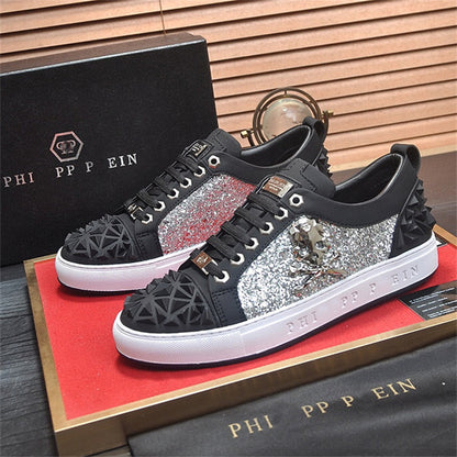 PP New Men's Skull Diamond Sneakers